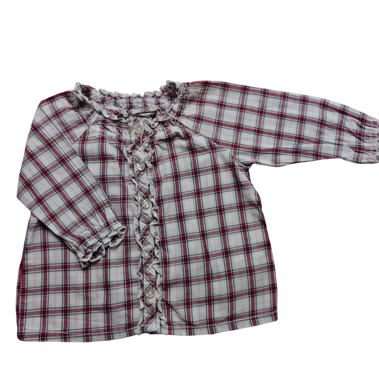 L.O.G.G. Bluse Rot, Weiß, Schwarz Größe 62