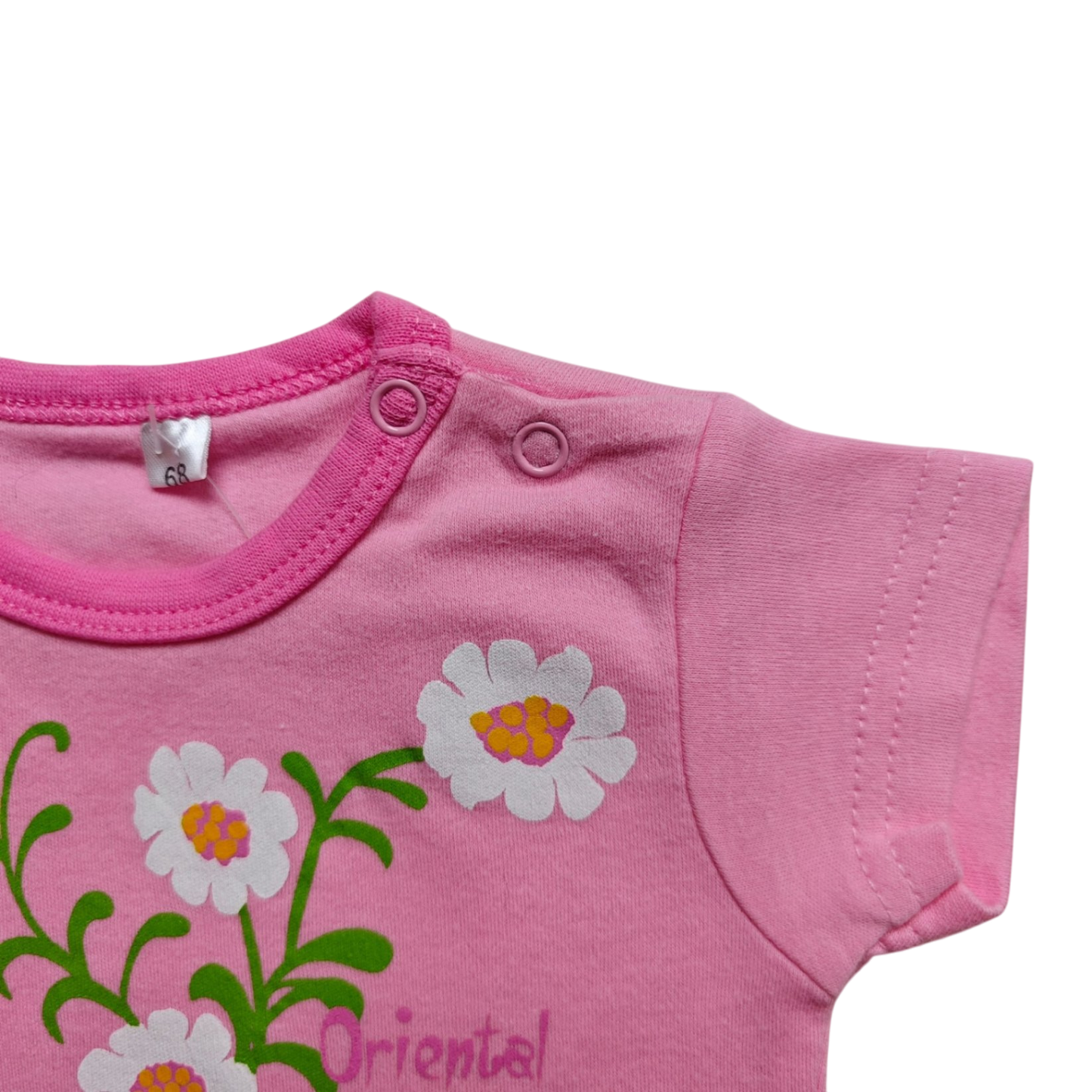 Markenlos Kurzarmshirt Pink Größe 68