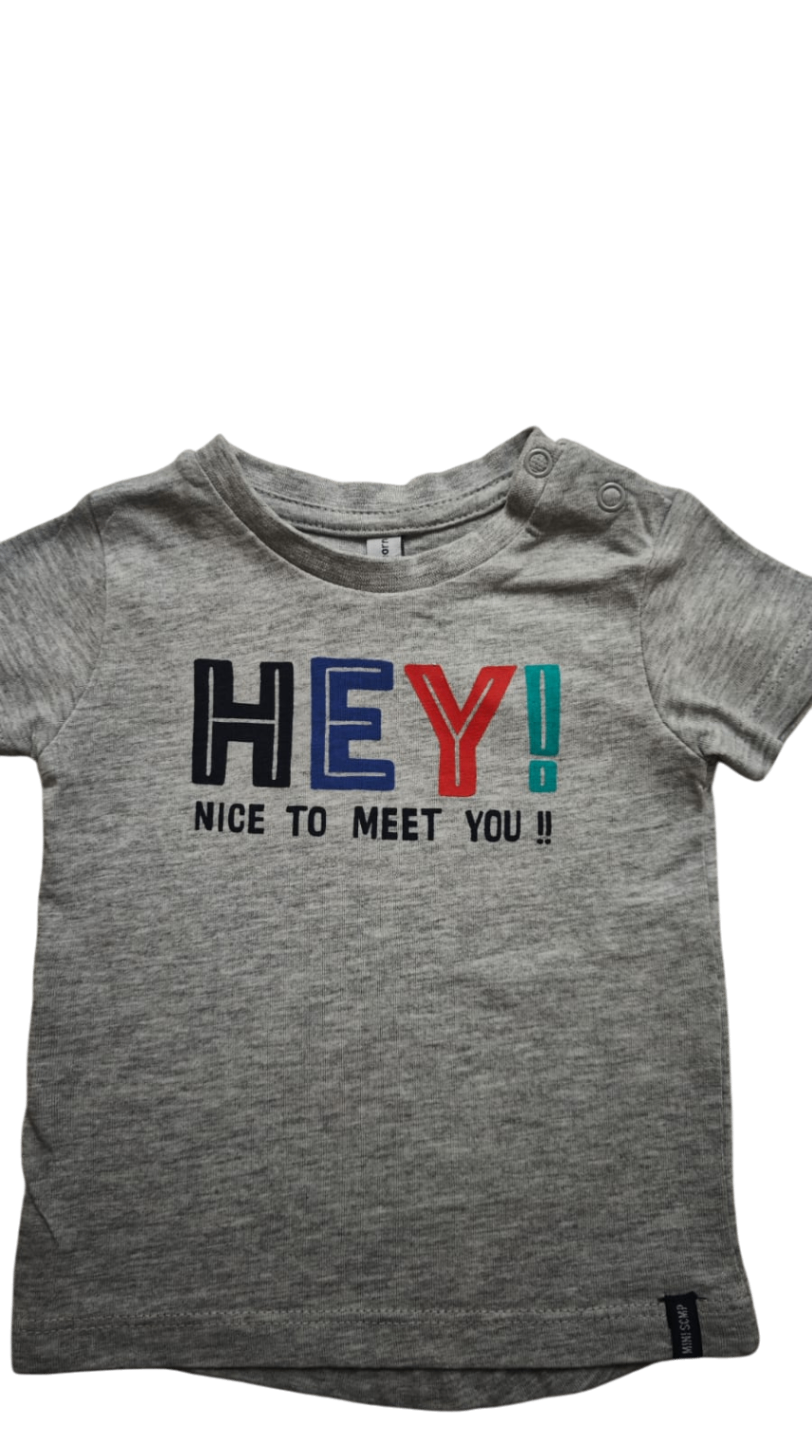 Newborn Kurzarmshirt Grau Größe 56