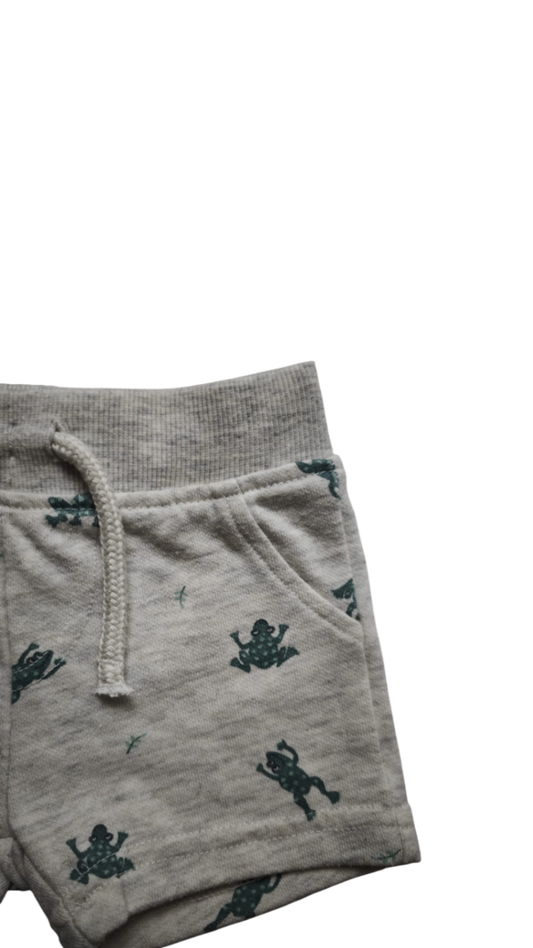 Primark Shorts Grau mit dunklen Mustern Größe 62