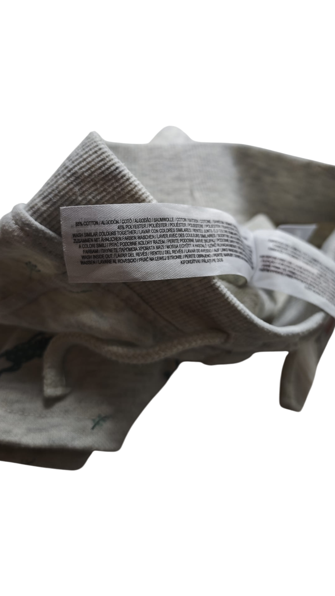 Primark Shorts Grau mit dunklen Mustern Größe 62