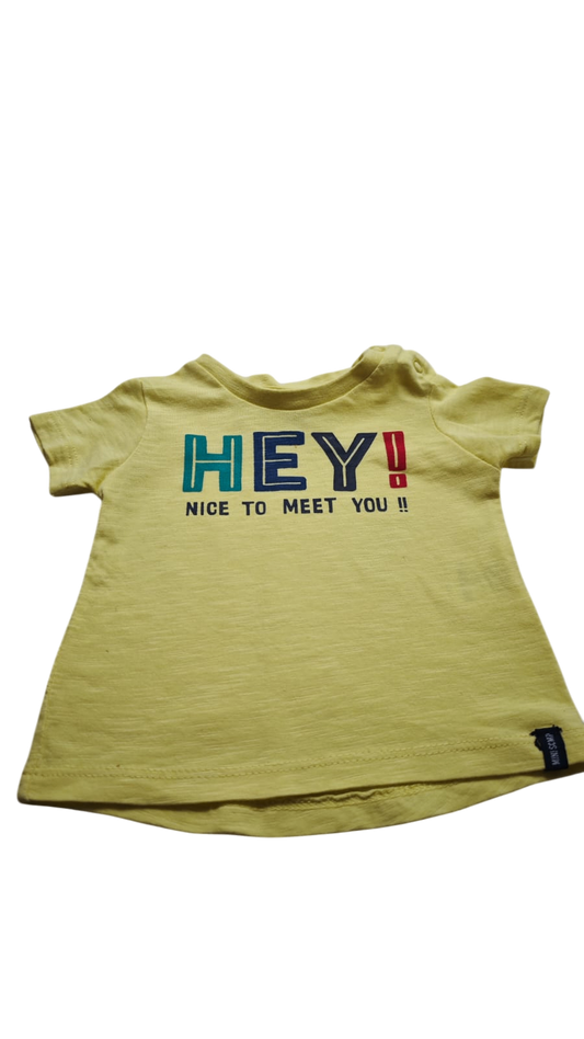 Newborn Kurzarmshirt Gelb Größe 50-56