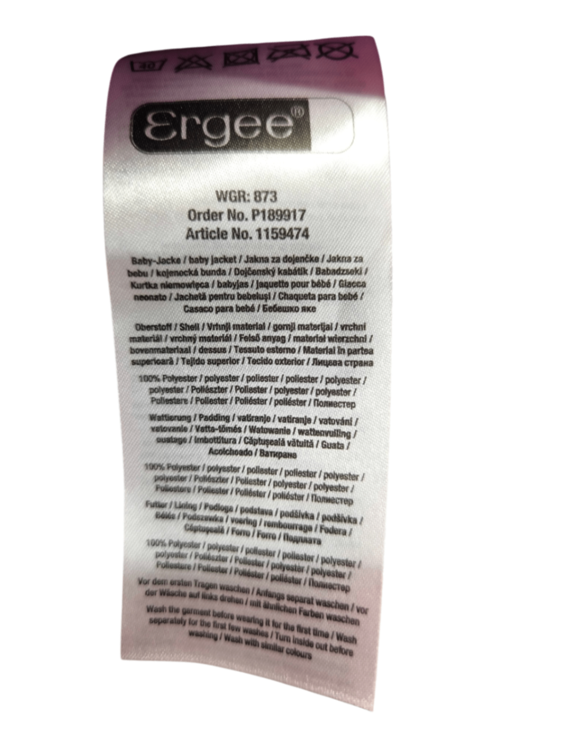 Ergee Übergangsjacke Pink/Lila Größe 86
