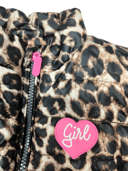BABY Blue Jacke Leopardenmuster mit Schwarz, Beige und Pink Größe 86