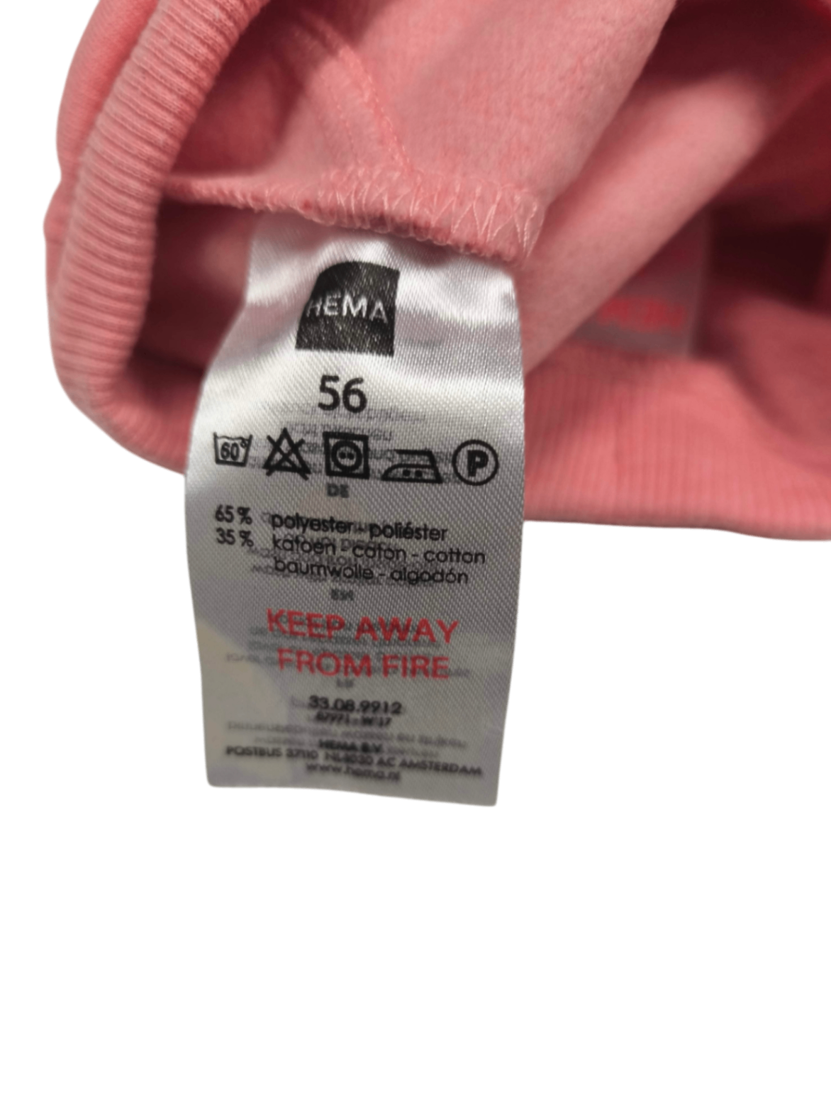 HEMA Jogginghose Pink Größe 56