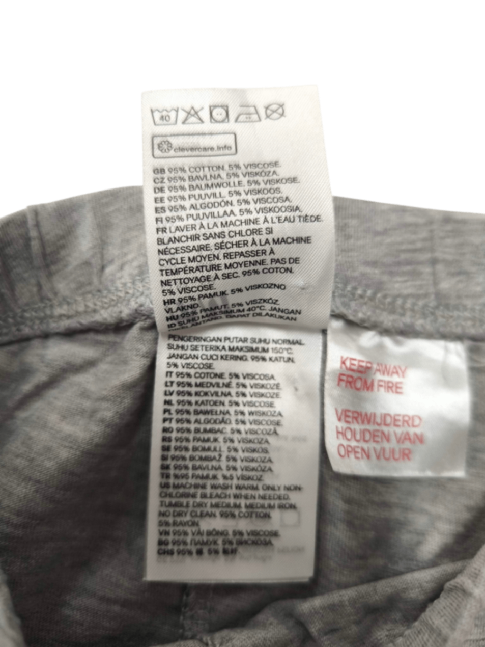 H&M Softhose Grau Größe 68
