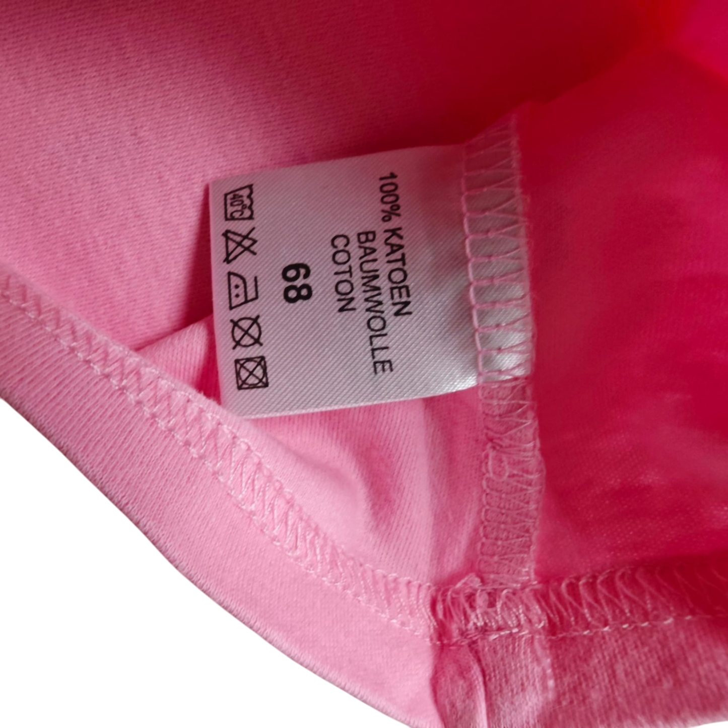 Markenlos Kurzarmshirt Pink Größe 68
