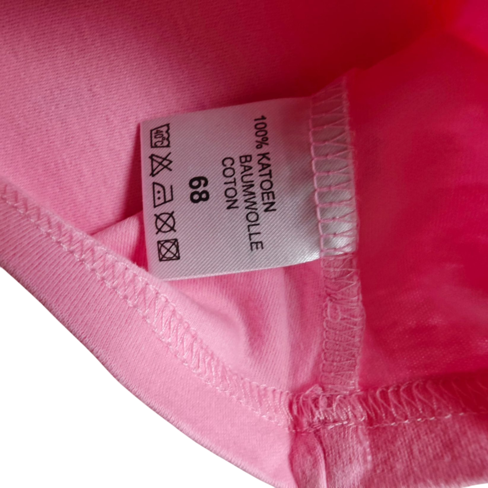 Markenlos Kurzarmshirt Pink Größe 68