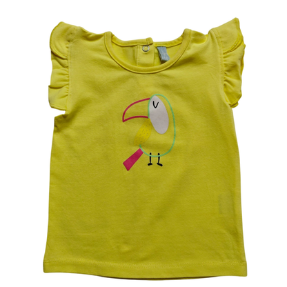 Newborn Kurzarmshirt Gelb Größe 68