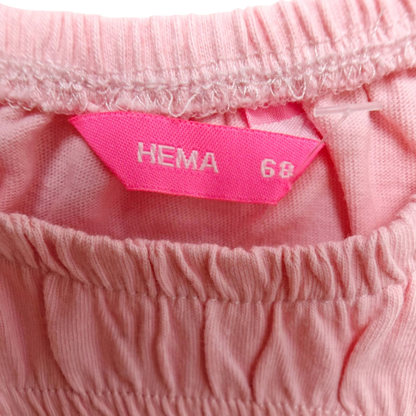 HEMA Kurzarmshirt Rosa Größe 68