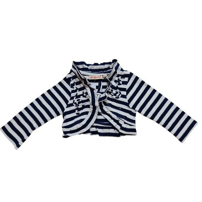 Bakkaboe Weste Blau und Weiß gestreift Größe 62