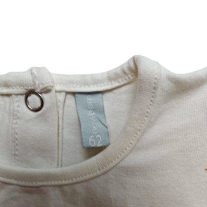 Newborn Kurzarmshirt Weiß Größe 62