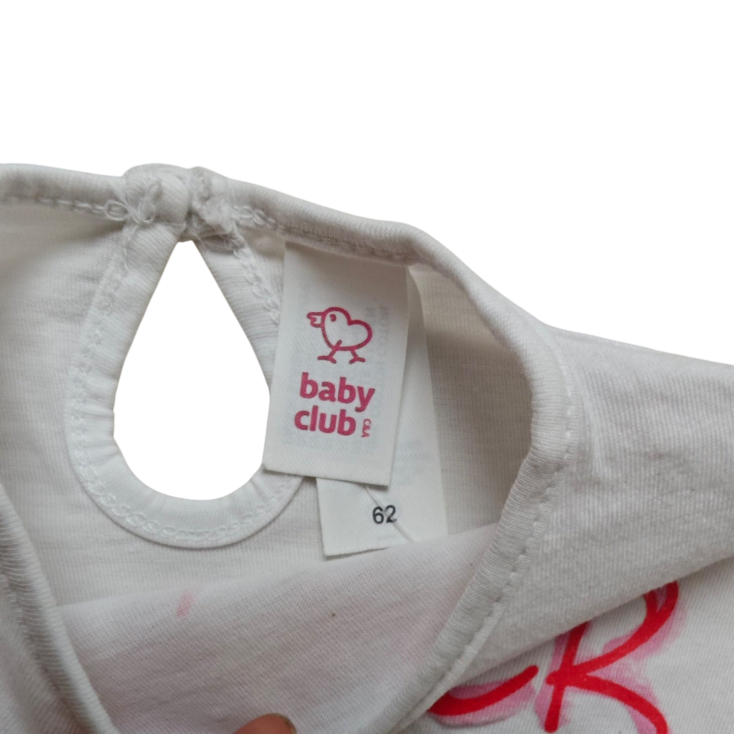 Baby Club Kurzarmshirt Weiß Größe 62