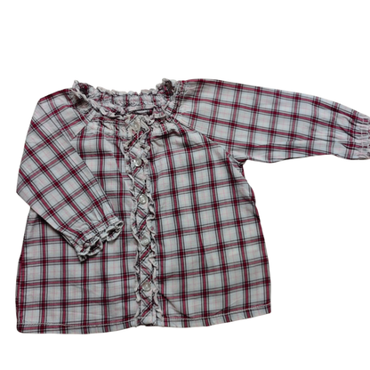 L.O.G.G. Bluse Rot, Weiß, Schwarz Größe 62