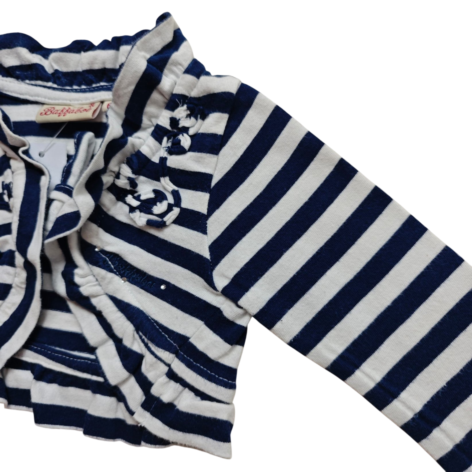 Bakkaboe Weste Blau und Weiß gestreift Größe 62