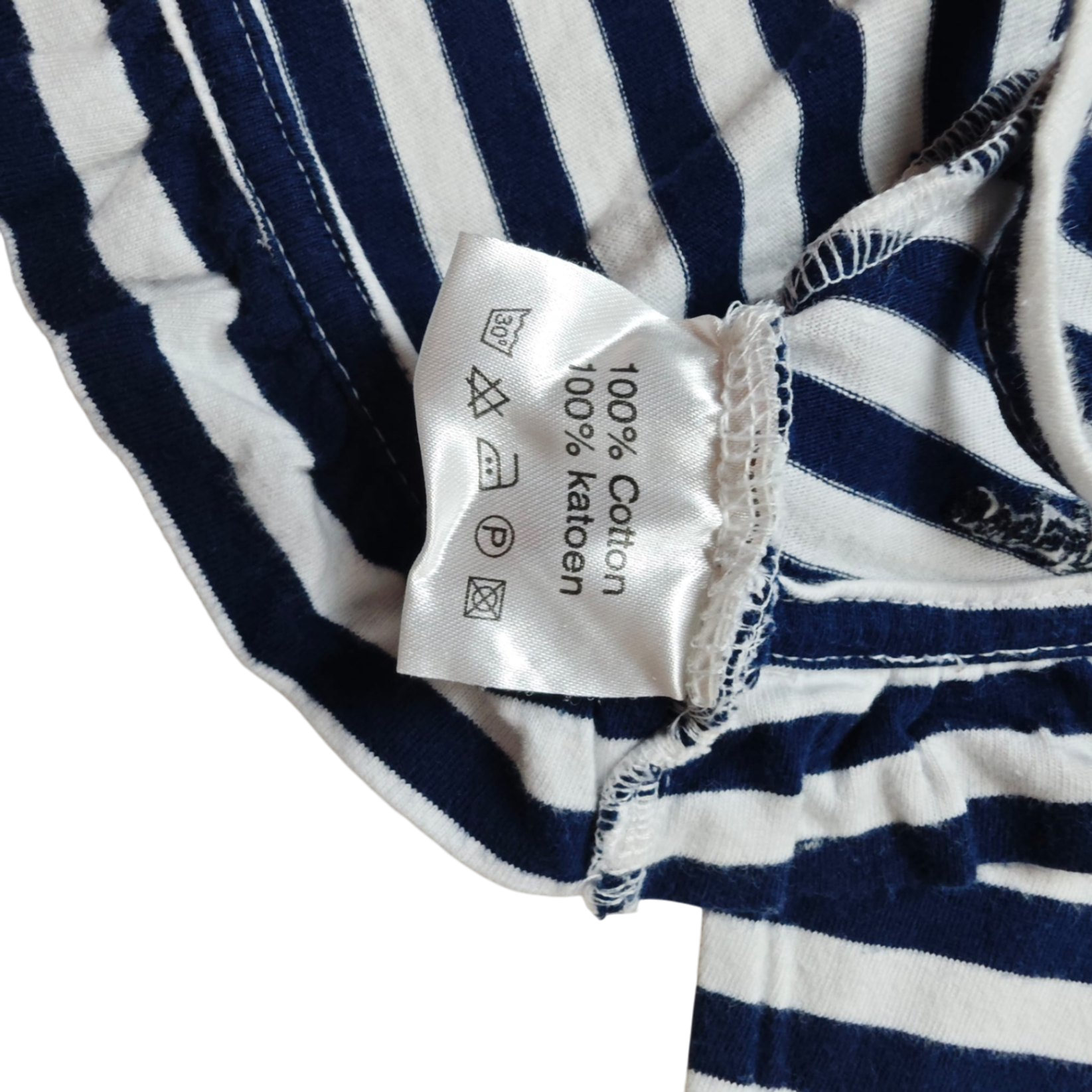 Bakkaboe Weste Blau und Weiß gestreift Größe 62