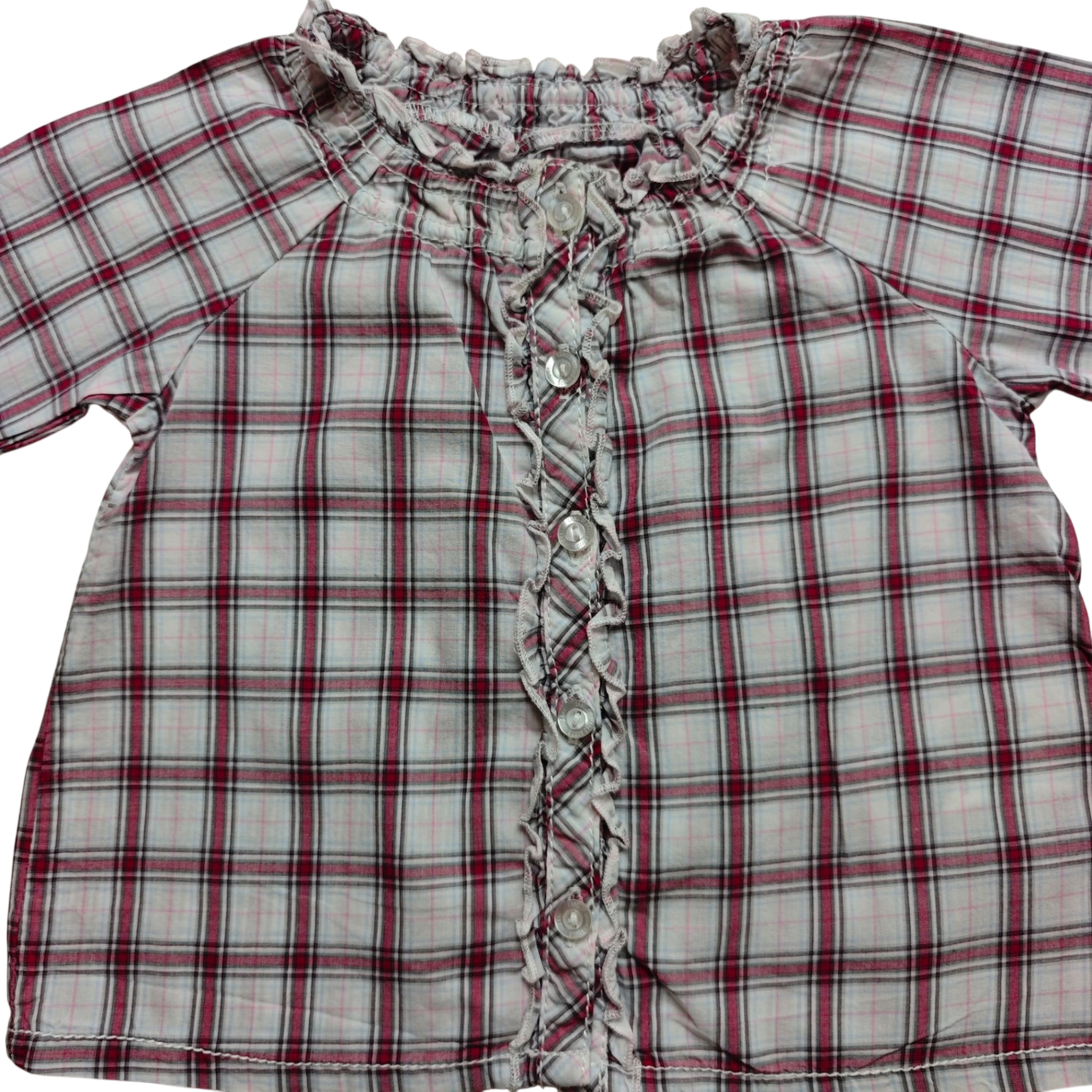 L.O.G.G. Bluse Rot, Weiß, Schwarz Größe 62