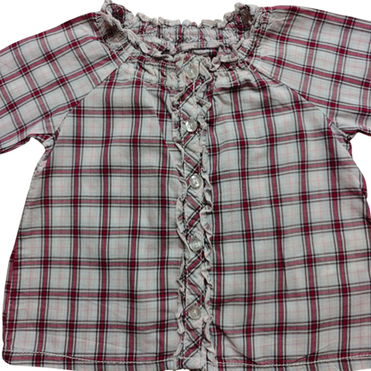 L.O.G.G. Bluse Rot, Weiß, Schwarz Größe 62