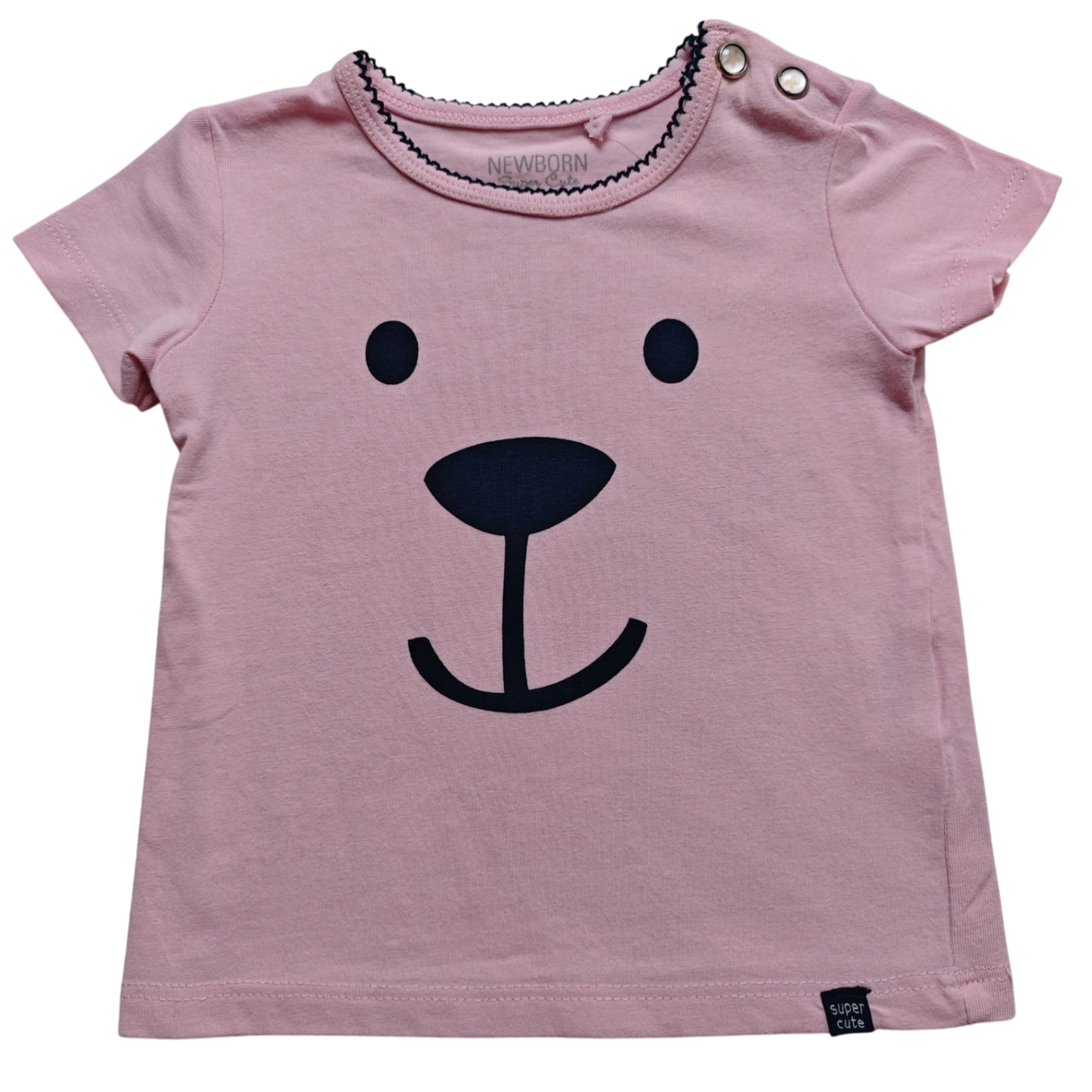 Newborn Kurzarmshirt Rosa Größe 62