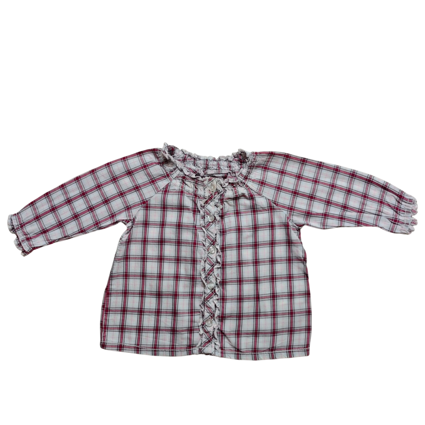 L.O.G.G. Bluse Rot, Weiß, Schwarz Größe 62