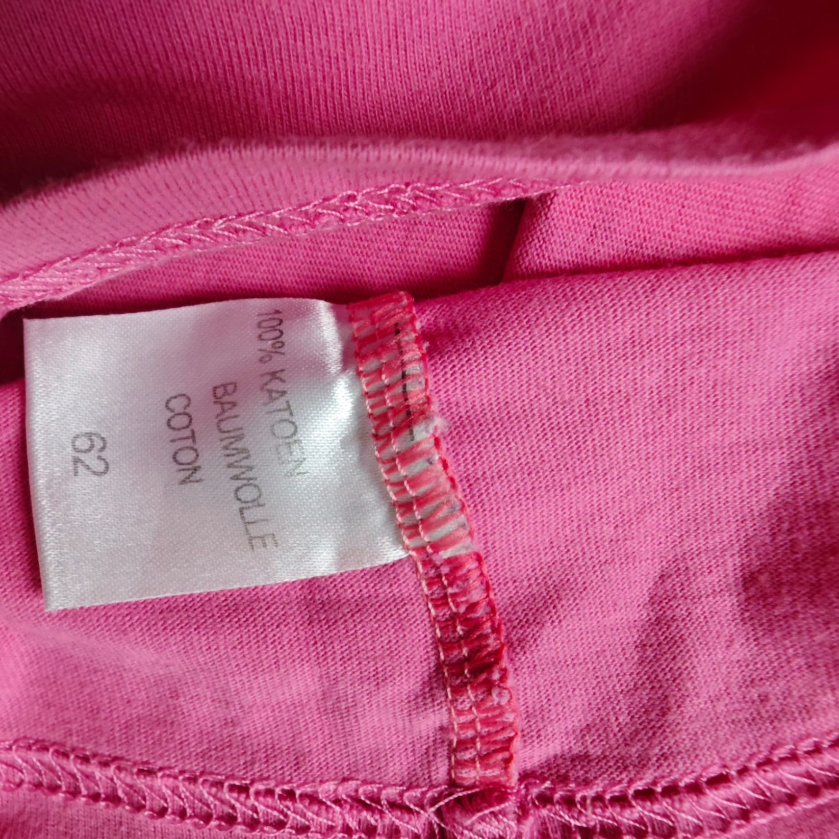 Markenlos Kurzarmshirt Rosa Größe 62