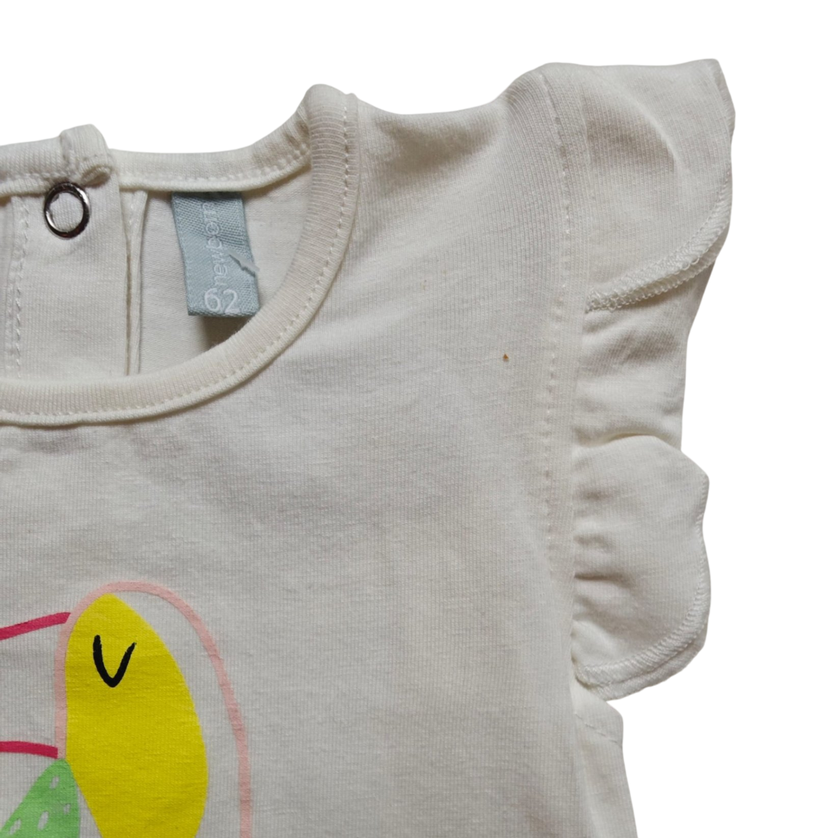 Newborn Kurzarmshirt Weiß Größe 62