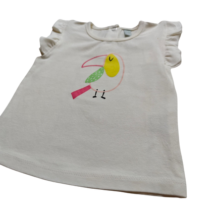 Newborn Kurzarmshirt Weiß Größe 62