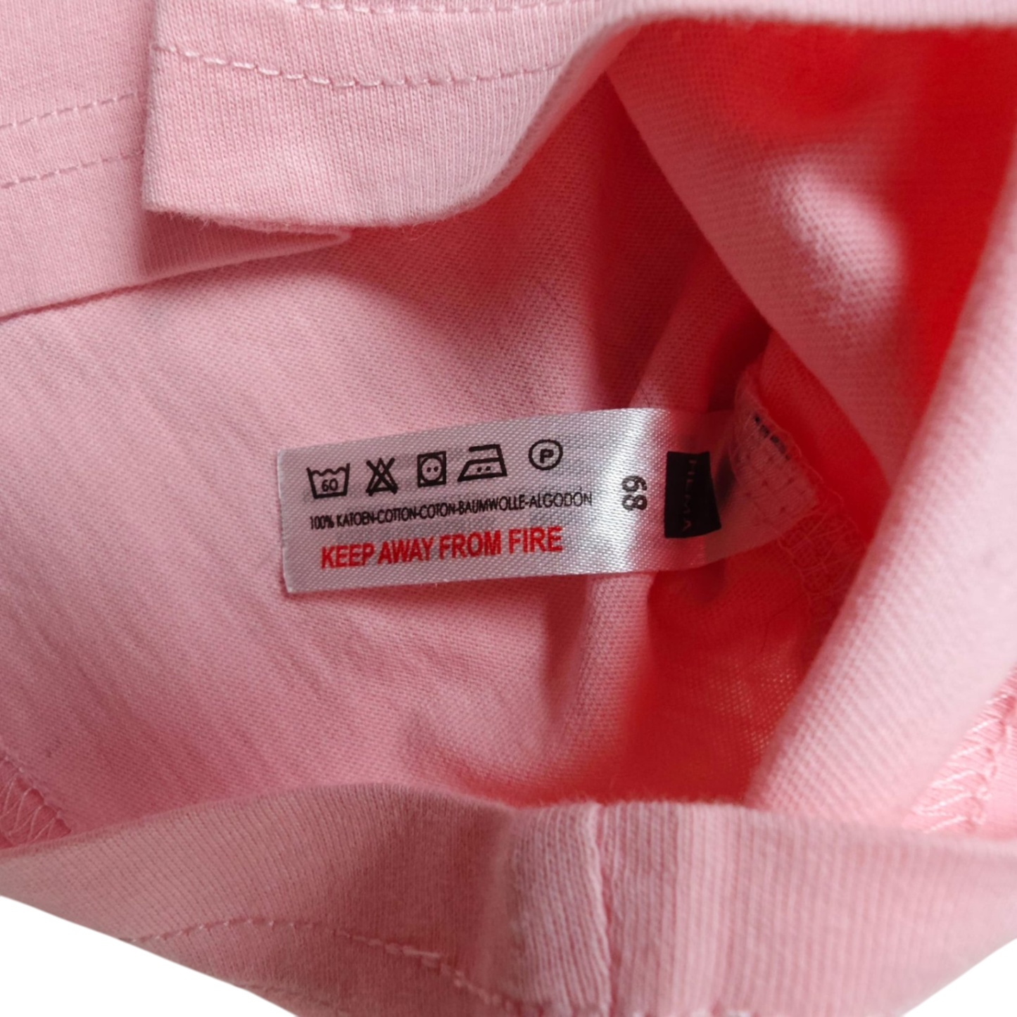 HEMA Kurzarmshirt Rosa Größe 68