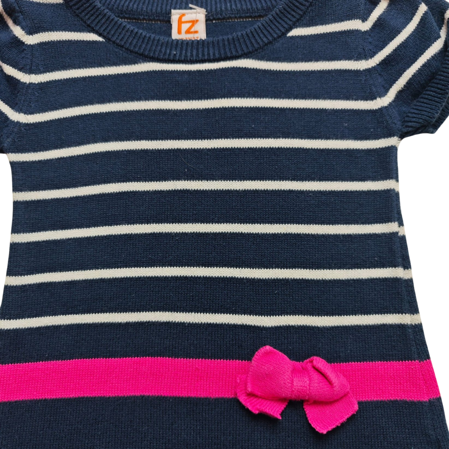 FR3NDZ Kleid Dunkelblau, Weiß, Pink Größe 62