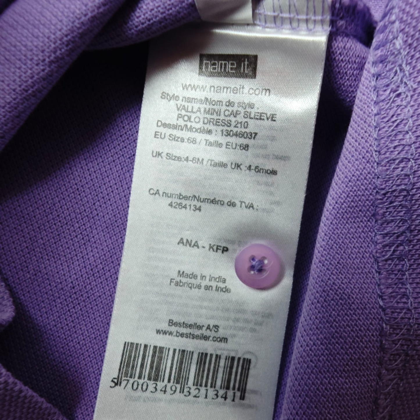 Name it Kleid Lila Größe 68