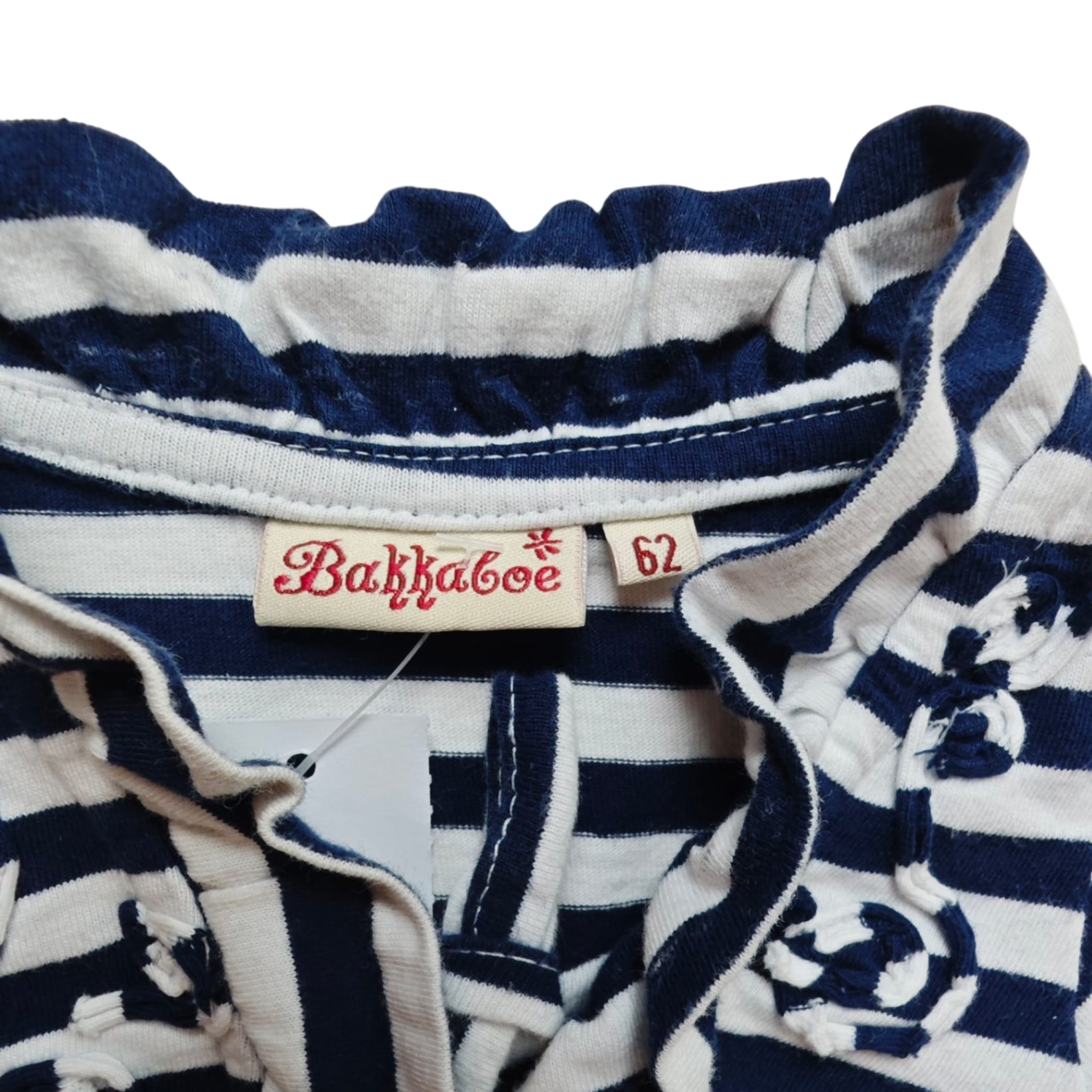 Bakkaboe Weste Blau und Weiß gestreift Größe 62