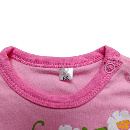 Markenlos Kurzarmshirt Pink Größe 68