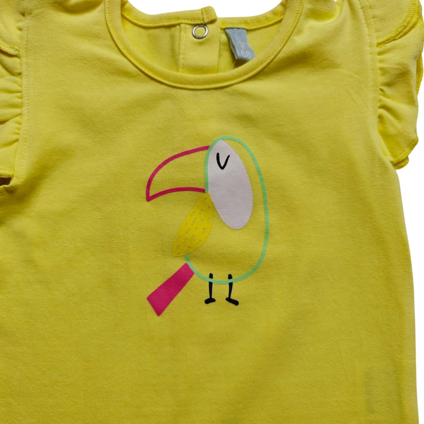 Newborn Kurzarmshirt Gelb Größe 68