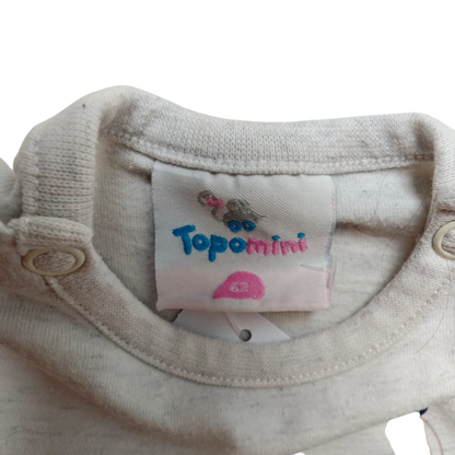Topomini Langarmshirt Hellgrau Größe 62