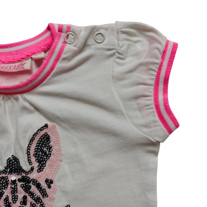 Bakkaboe Kurzarmshirt Weiß Größe 68