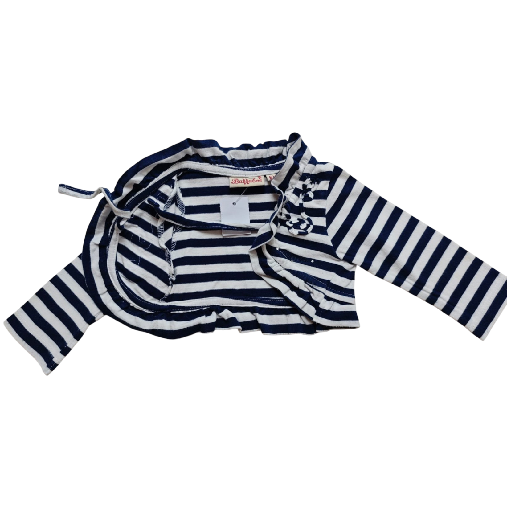Bakkaboe Weste Blau und Weiß gestreift Größe 62