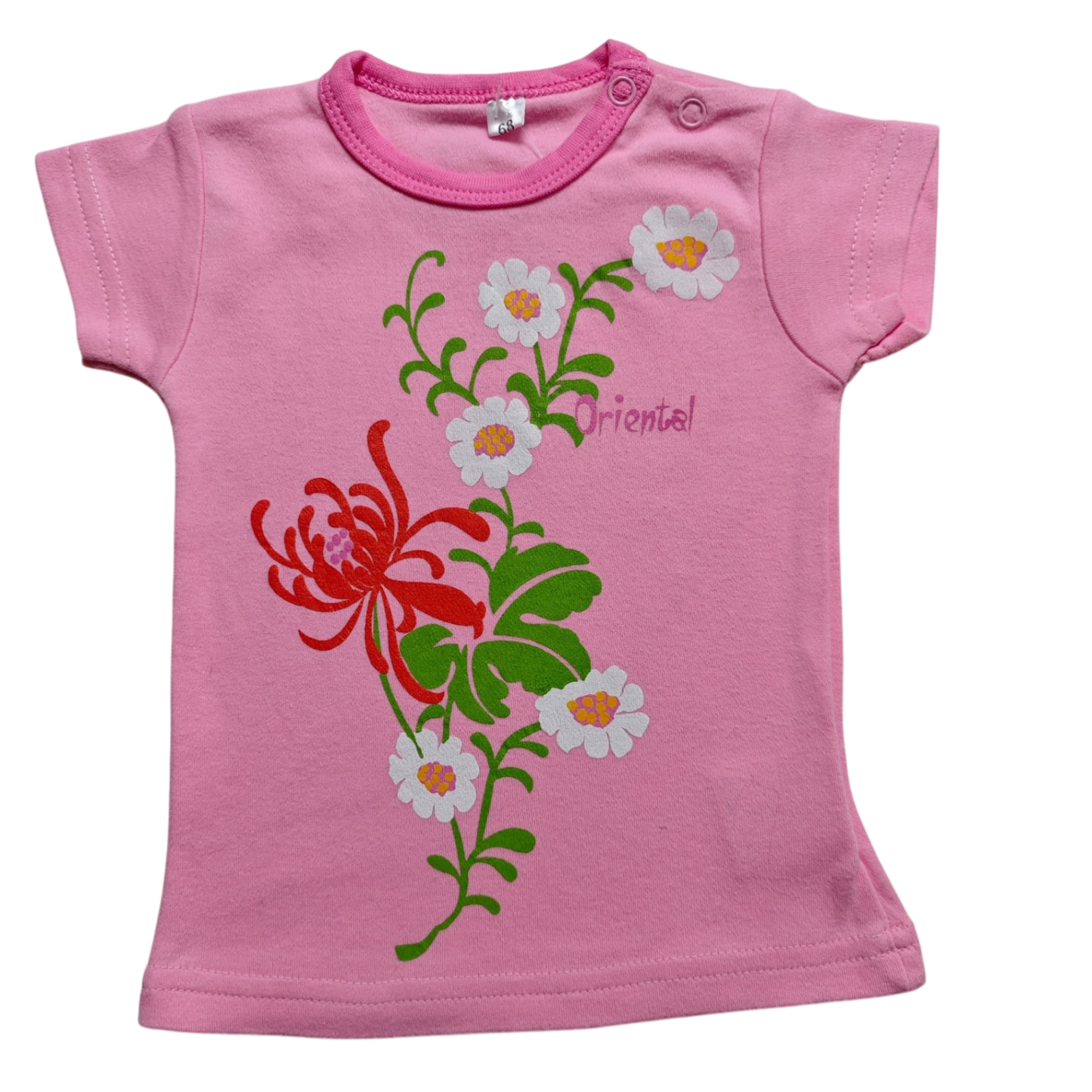 Markenlos Kurzarmshirt Pink Größe 68