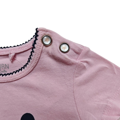 Newborn Kurzarmshirt Rosa Größe 62