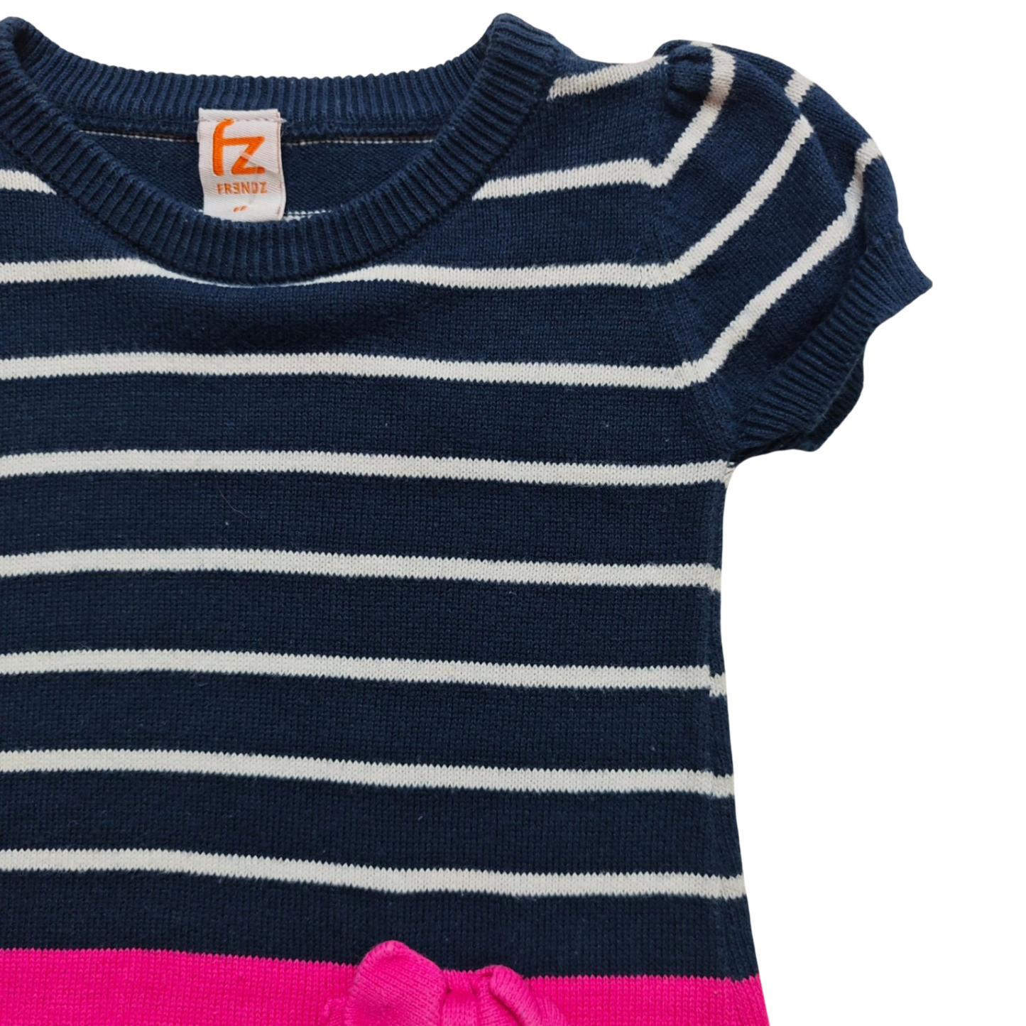 FR3NDZ Kleid Dunkelblau, Weiß, Pink Größe 62