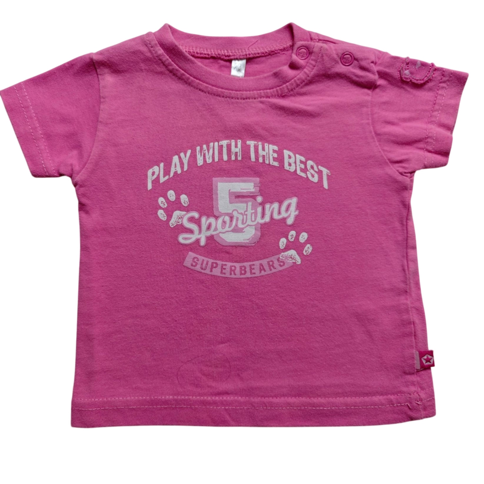 Markenlos Kurzarmshirt Rosa Größe 62