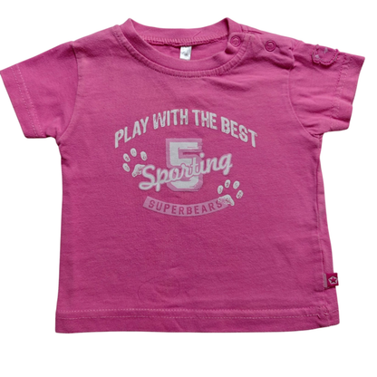 Markenlos Kurzarmshirt Rosa Größe 62