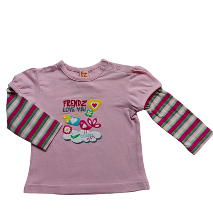FR3NDZ Kurzarmshirt Pink Größe 68