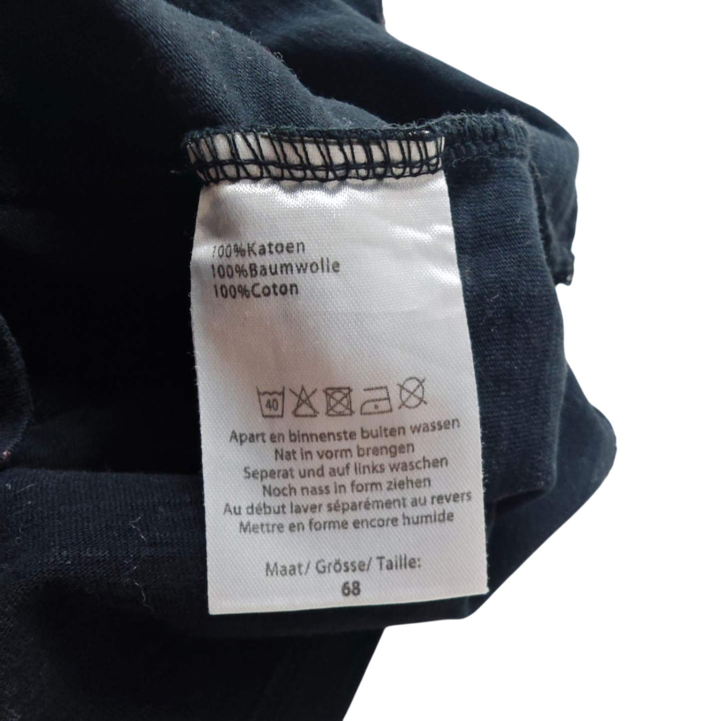 Markenlos Kurzarmshirt Dunkelblau Größe 68