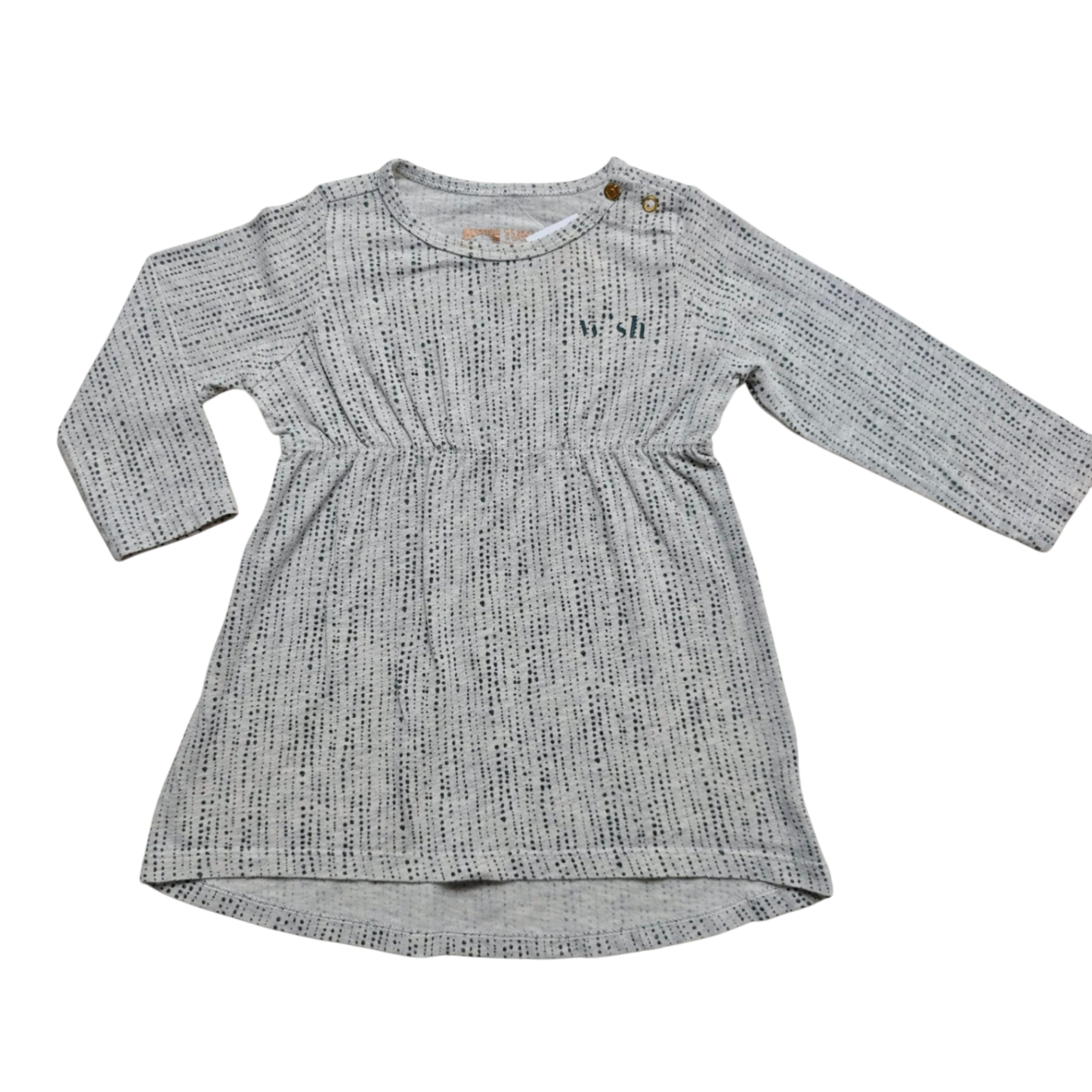 Tumble 'N Dry Kleid Grau mit schwarzen Punkten Größe 68