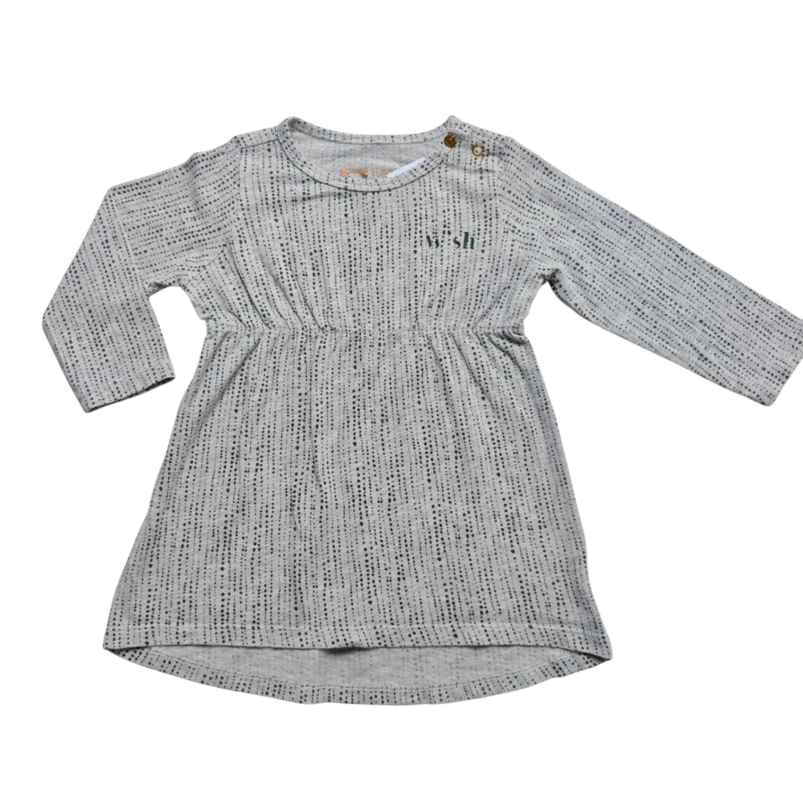 Tumble 'N Dry Kleid Grau mit schwarzen Punkten Größe 68