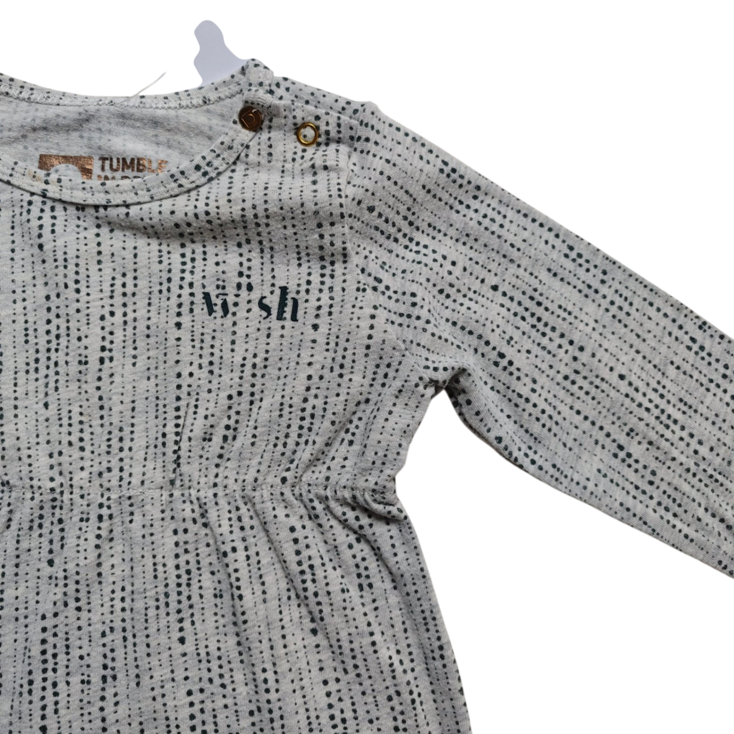 Tumble 'N Dry Kleid Grau mit schwarzen Punkten Größe 68