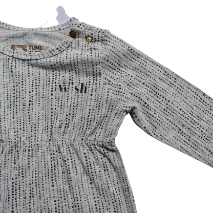 Tumble 'N Dry Kleid Grau mit schwarzen Punkten Größe 68