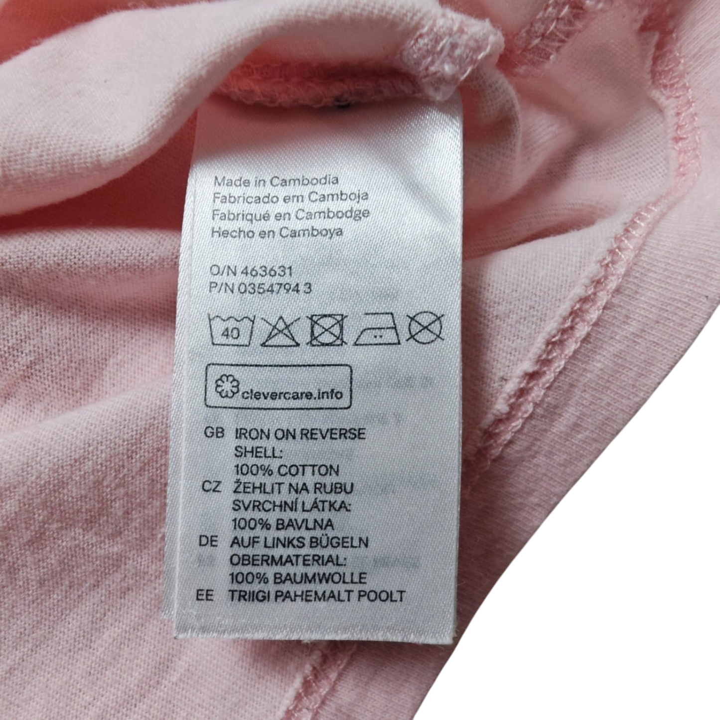 H&M Kurzarmshirt Rosa Größe 68