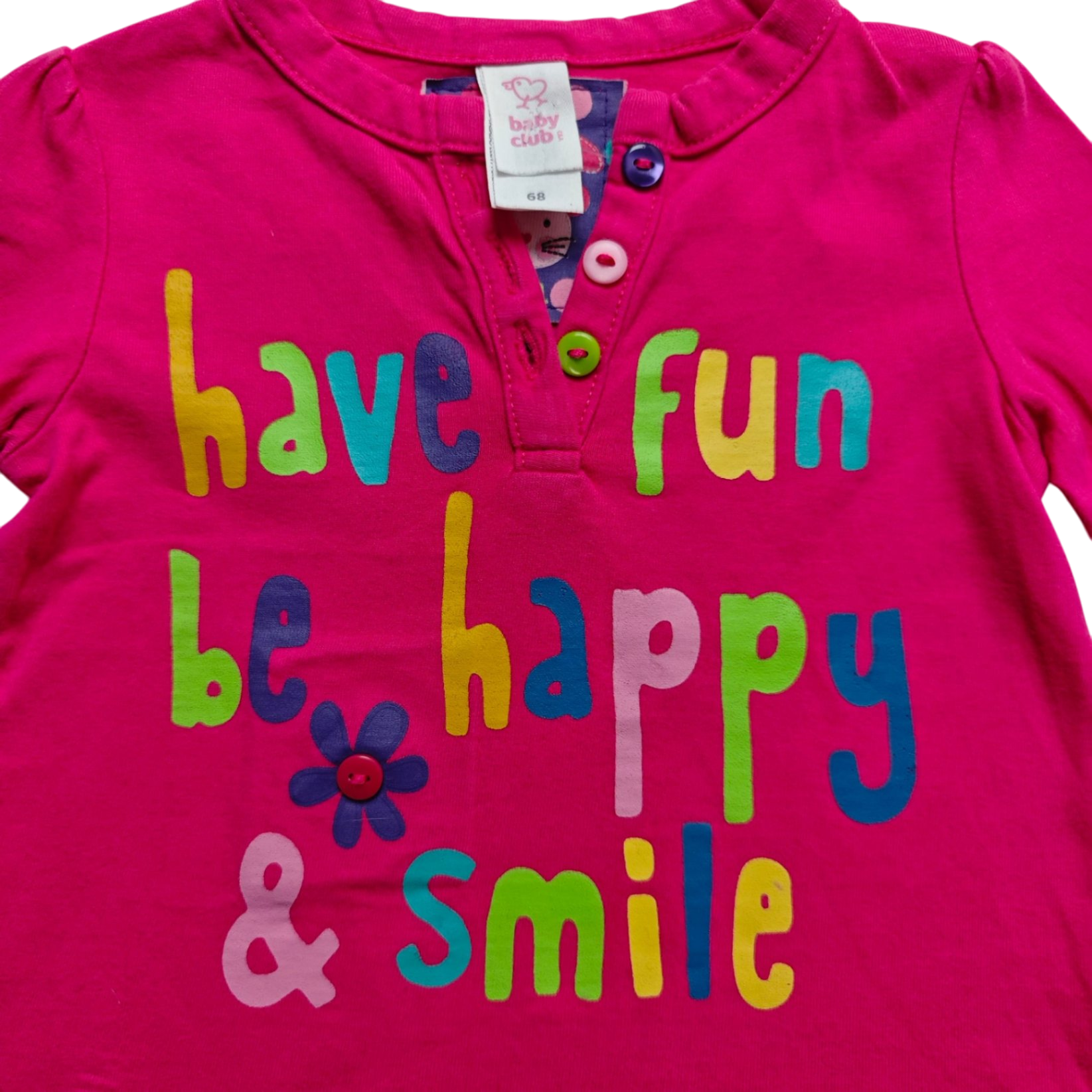 Baby Club Kurzarmshirt Pink Größe 68
