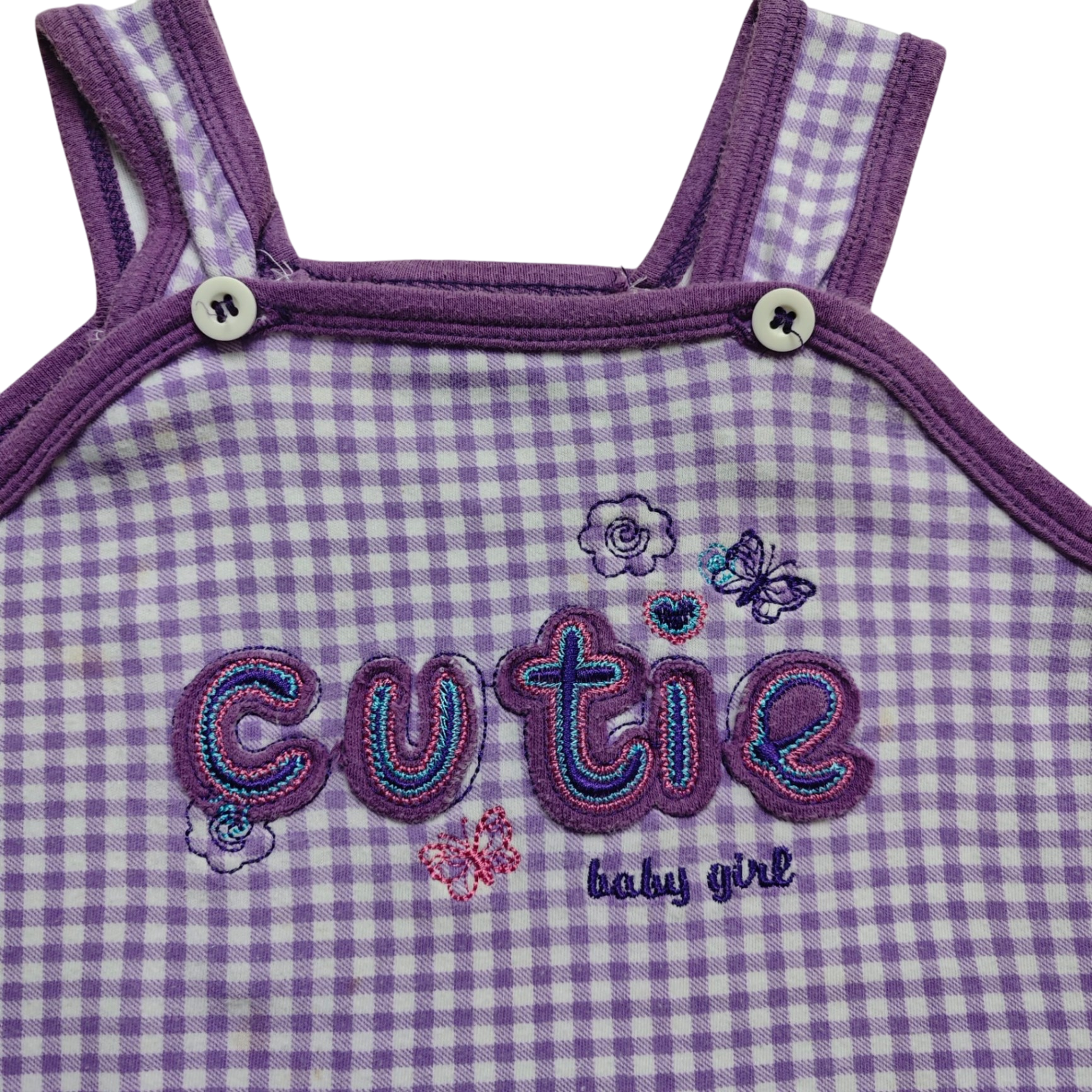 BERTI Body Lila und Weiß Größe 68